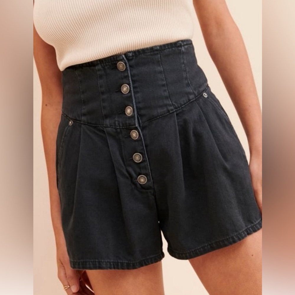 Women's Denim Shorts, Size 25 - Black